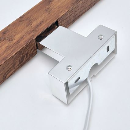 Brilagi - LED spejllampe til badeværelse WOODY MIRROR LED/12W/230V 60 cm IP44 eg kirsebær/skinnende krom
