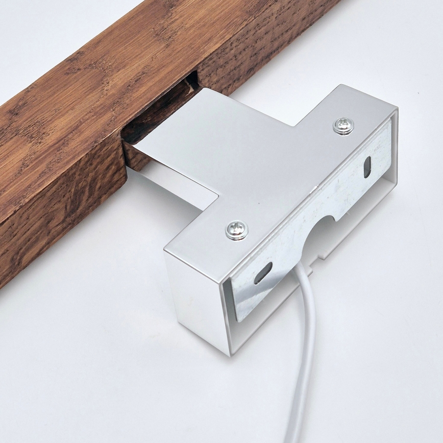 Brilagi - LED spejllampe til badeværelse WOODY MIRROR LED/12W/230V 60 cm IP44 eg kirsebær/skinnende krom