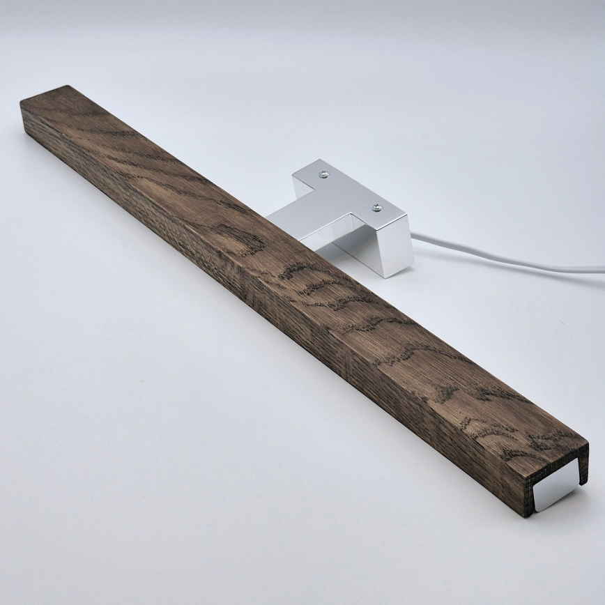 Brilagi - LED spejllampe til badeværelse WOODY MIRROR LED/12W/230V 60 cm IP44 eg valnød/skinnende krom