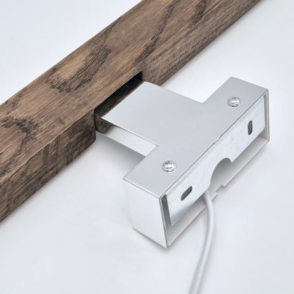 Brilagi - LED spejllampe til badeværelse WOODY MIRROR LED/12W/230V 60 cm IP44 eg valnød/skinnende krom