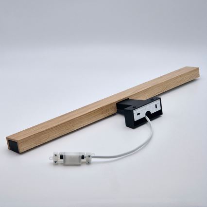 Brilagi - LED spejllampe til badeværelse WOODY MIRROR LED/12W/230V 60 cm IP44 eg/sort