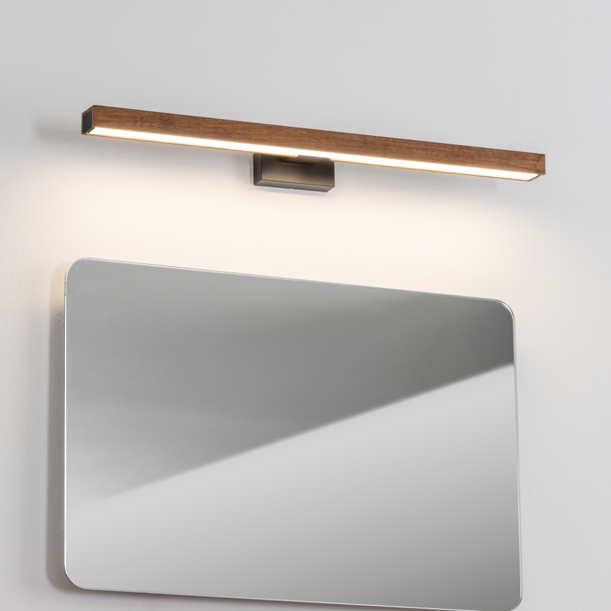 Brilagi - LED spejllampe til badeværelse WOODY MIRROR LED/12W/230V 60 cm IP44 eg kirsebær/sort