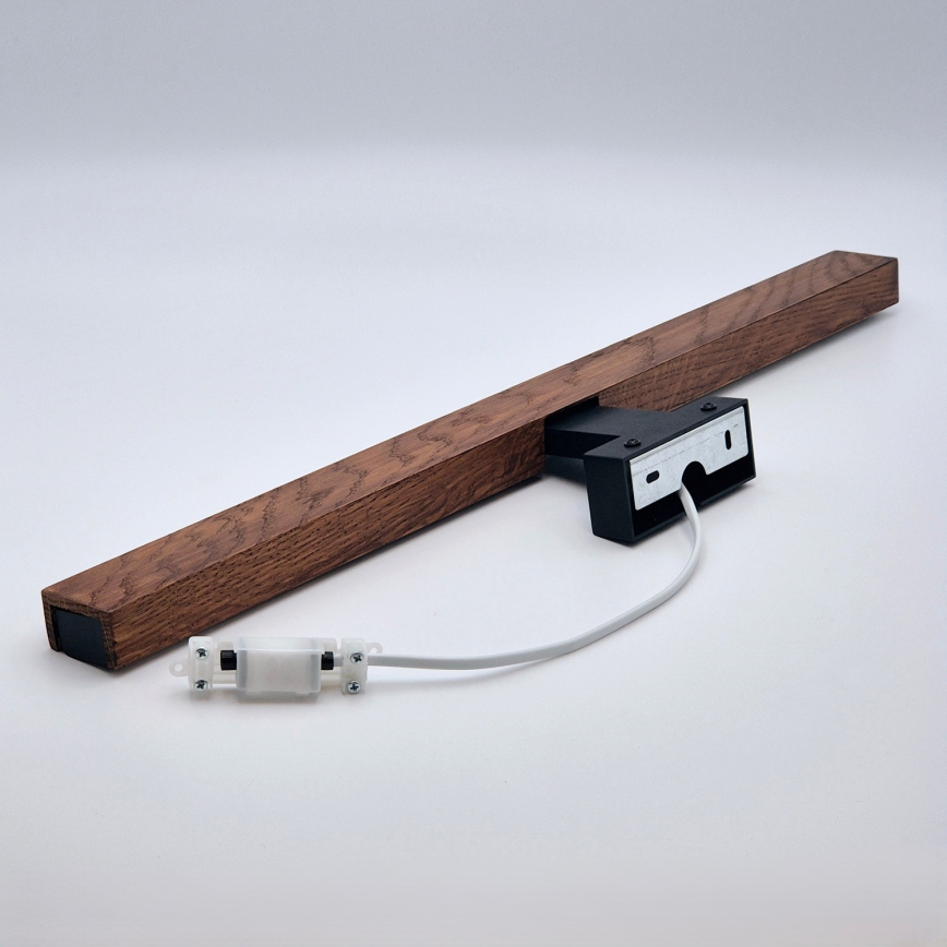 Brilagi - LED spejllampe til badeværelse WOODY MIRROR LED/12W/230V 60 cm IP44 eg kirsebær/sort