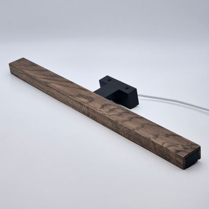 Brilagi - LED spejllampe til badeværelse WOODY MIRROR LED/12W/230V 60 cm IP44 eg valnød/sort