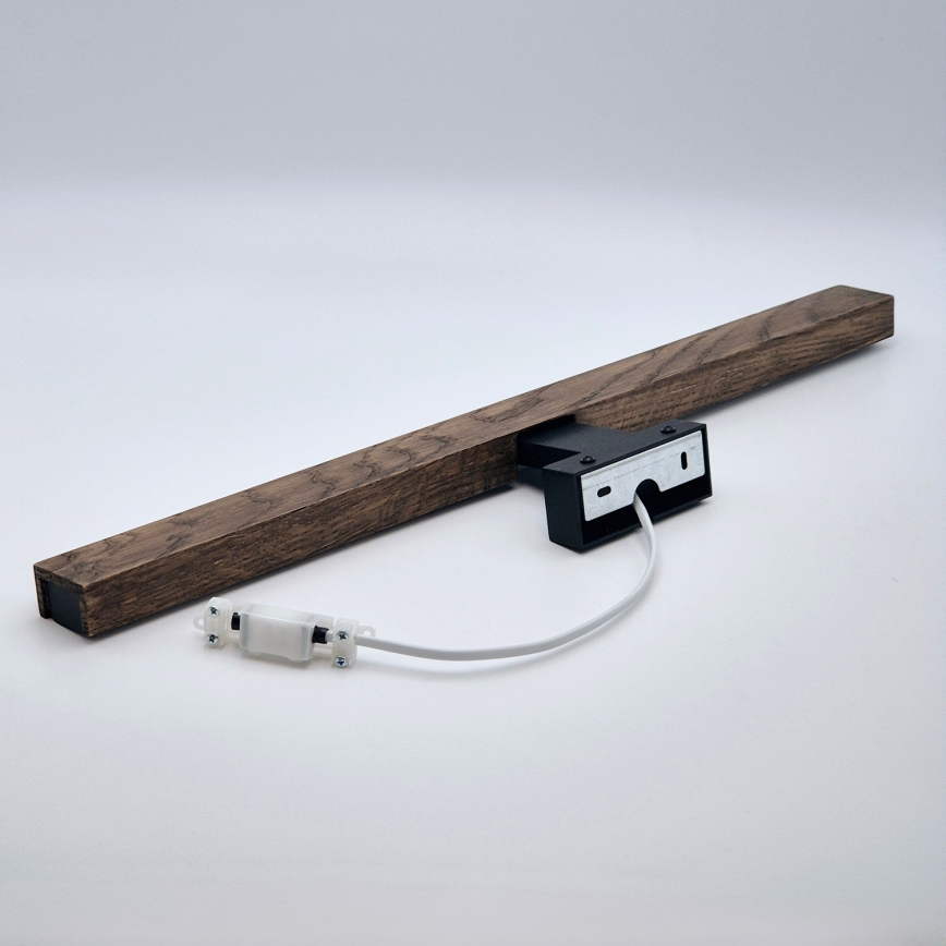Brilagi - LED spejllampe til badeværelse WOODY MIRROR LED/12W/230V 60 cm IP44 eg valnød/sort