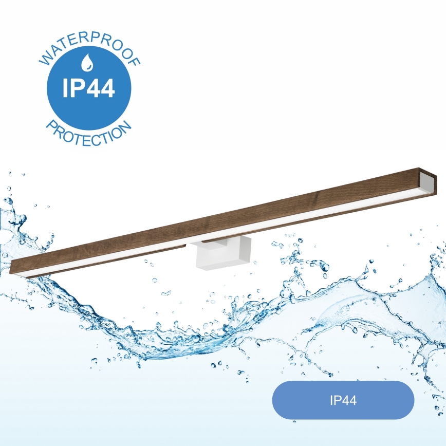 Brilagi - LED spejllampe til badeværelse WOODY MIRROR LED/15W/230V 90 cm IP44 eg/hvid