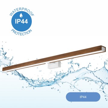 Brilagi - LED spejllampe til badeværelse WOODY MIRROR LED/15W/230V 90 cm IP44 eg kirsebær/hvid