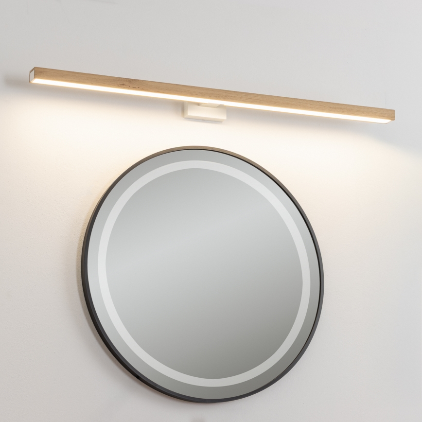 Brilagi - LED spejllampe til badeværelse WOODY MIRROR LED/15W/230V 90 cm IP44 eg/hvid