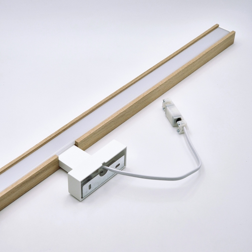 Brilagi - LED spejllampe til badeværelse WOODY MIRROR LED/15W/230V 90 cm IP44 eg/hvid