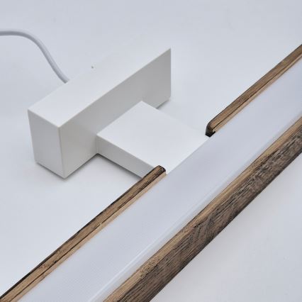 Brilagi - LED spejllampe til badeværelse WOODY MIRROR LED/15W/230V 90 cm IP44 eg/hvid