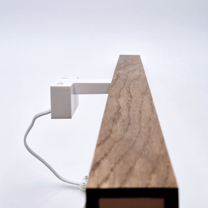 Brilagi - LED spejllampe til badeværelse WOODY MIRROR LED/15W/230V 90 cm IP44 eg kirsebær/hvid