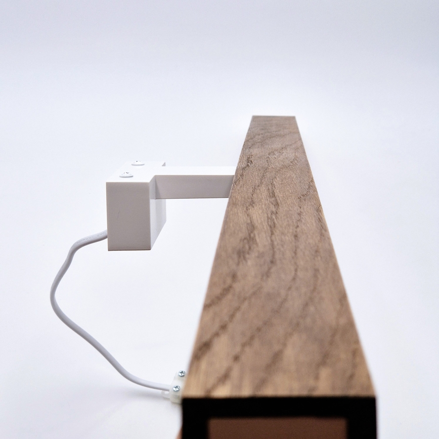 Brilagi - LED spejllampe til badeværelse WOODY MIRROR LED/15W/230V 90 cm IP44 eg kirsebær/hvid
