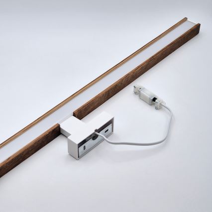 Brilagi - LED spejllampe til badeværelse WOODY MIRROR LED/15W/230V 90 cm IP44 eg kirsebær/hvid