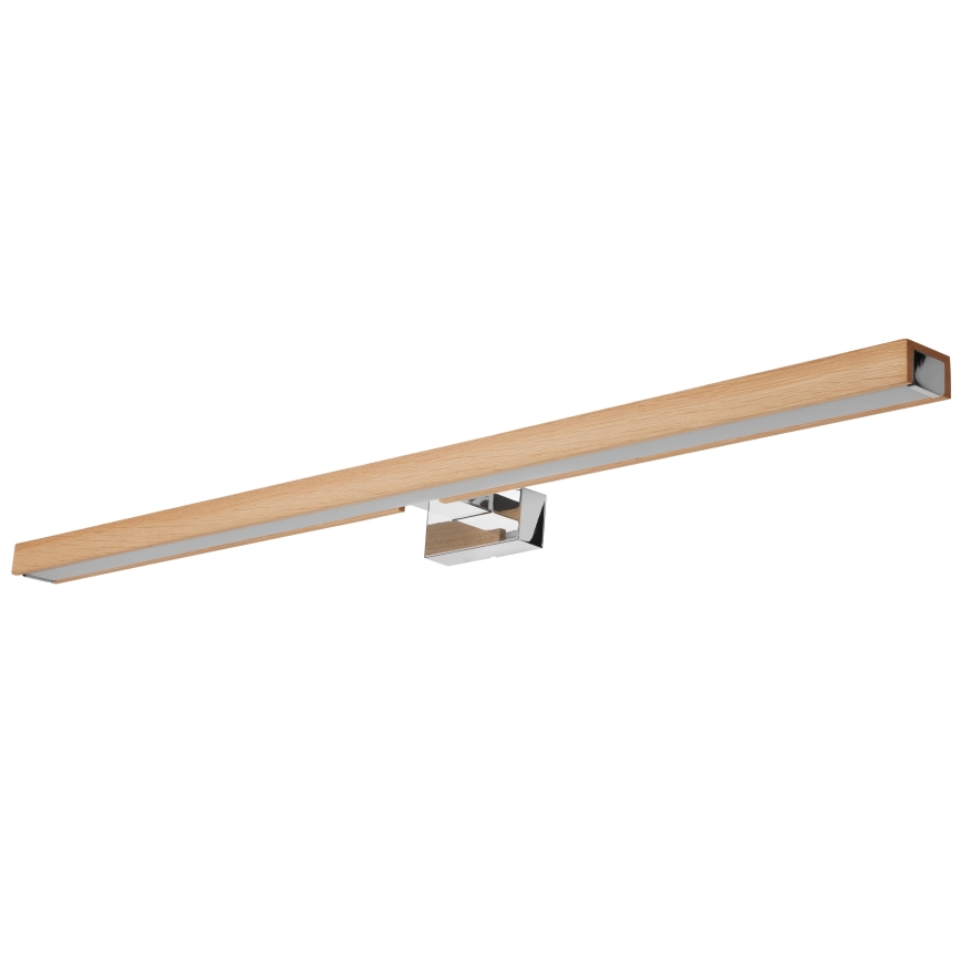 Brilagi - LED spejllampe til badeværelse WOODY MIRROR LED/15W/230V 90 cm IP44 eg/skinnende krom
