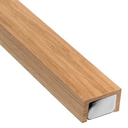 Brilagi - LED spejllampe til badeværelse WOODY MIRROR LED/15W/230V 90 cm IP44 eg/skinnende krom