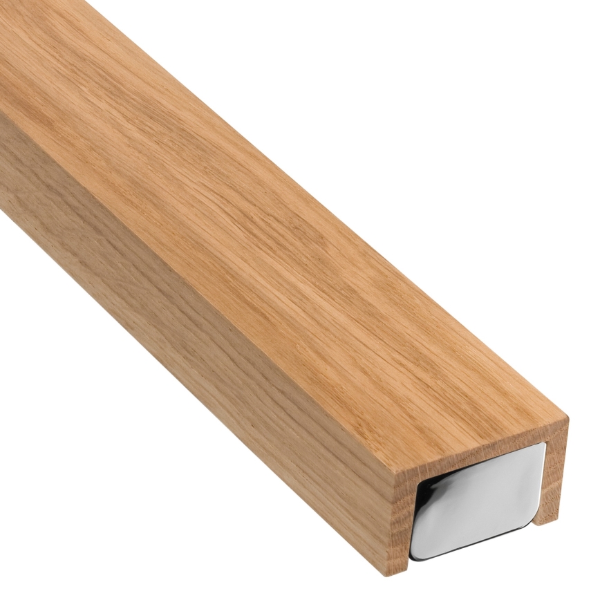 Brilagi - LED spejllampe til badeværelse WOODY MIRROR LED/15W/230V 90 cm IP44 eg/skinnende krom