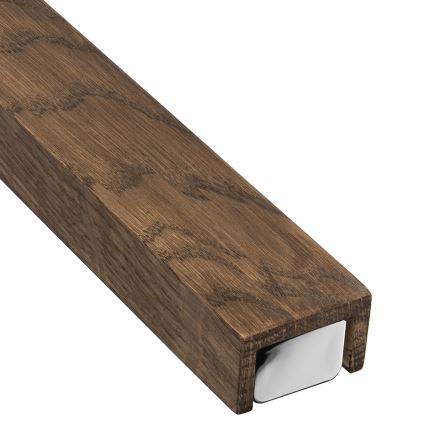Brilagi - LED spejllampe til badeværelse WOODY MIRROR LED/15W/230V 90 cm IP44 eg/skinnende krom