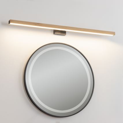Brilagi - LED spejllampe til badeværelse WOODY MIRROR LED/15W/230V 90 cm IP44 eg/sort