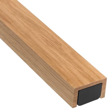 Brilagi - LED spejllampe til badeværelse WOODY MIRROR LED/15W/230V 90 cm IP44 eg/sort