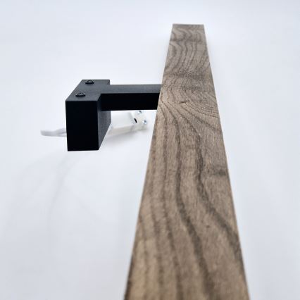 Brilagi - LED spejllampe til badeværelse WOODY MIRROR LED/15W/230V 90 cm IP44 eg valnød/sort