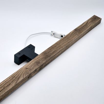 Brilagi - LED spejllampe til badeværelse WOODY MIRROR LED/15W/230V 90 cm IP44 eg valnød/sort
