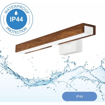Brilagi - LED spejllampe til badeværelse WOODY MIRROR LED/8W/230V 40 cm IP44 eg kirsebær/hvid