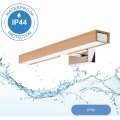 Brilagi - LED spejllampe til badeværelse WOODY MIRROR LED/8W/230V 40 cm IP44 eg/skinnende krom