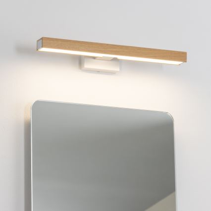 Brilagi - LED spejllampe til badeværelse WOODY MIRROR LED/8W/230V 40 cm IP44 eg/hvid