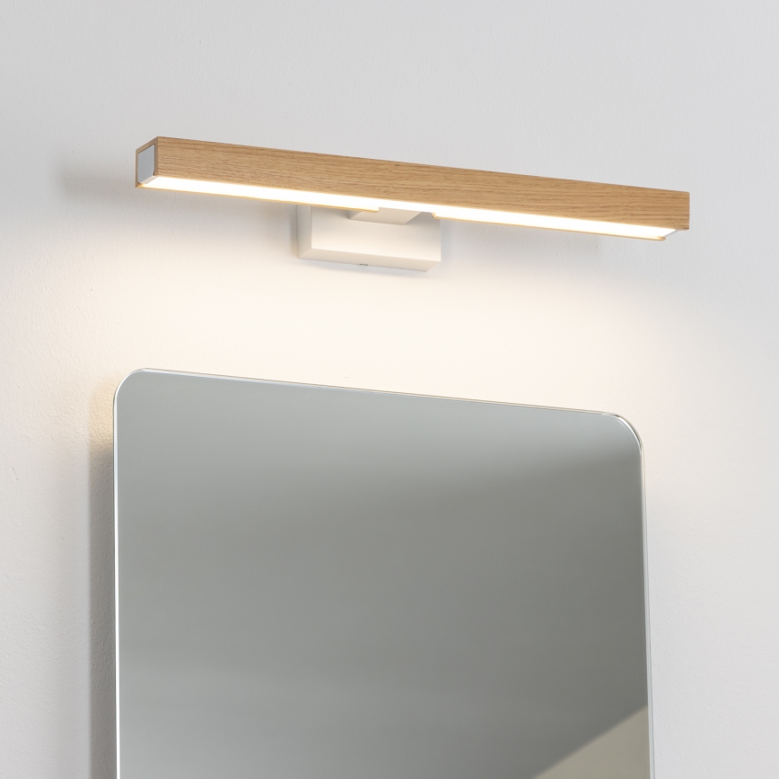 Brilagi - LED spejllampe til badeværelse WOODY MIRROR LED/8W/230V 40 cm IP44 eg/hvid