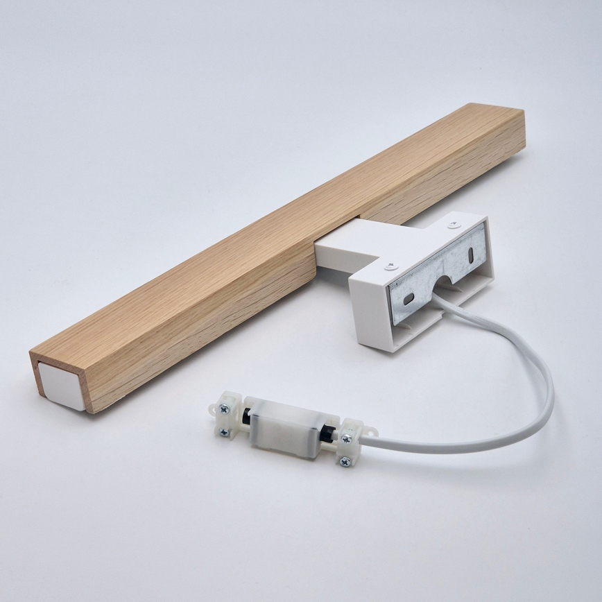 Brilagi - LED spejllampe til badeværelse WOODY MIRROR LED/8W/230V 40 cm IP44 eg/hvid