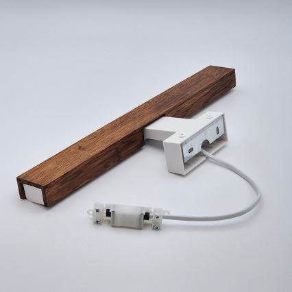 Brilagi - LED spejllampe til badeværelse WOODY MIRROR LED/8W/230V 40 cm IP44 eg kirsebær/hvid