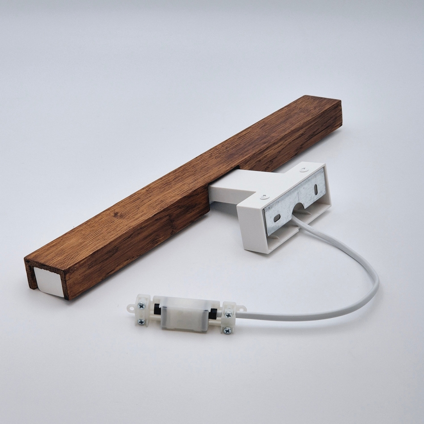 Brilagi - LED spejllampe til badeværelse WOODY MIRROR LED/8W/230V 40 cm IP44 eg kirsebær/hvid
