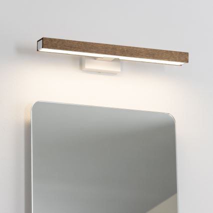 Brilagi - LED spejllampe til badeværelse WOODY MIRROR LED/8W/230V 40 cm IP44 eg/hvid