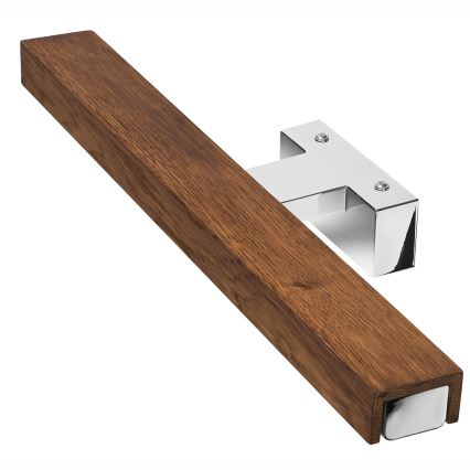 Brilagi - LED spejllampe til badeværelse WOODY MIRROR LED/8W/230V 40 cm IP44 eg kirsebær/skinnende krom