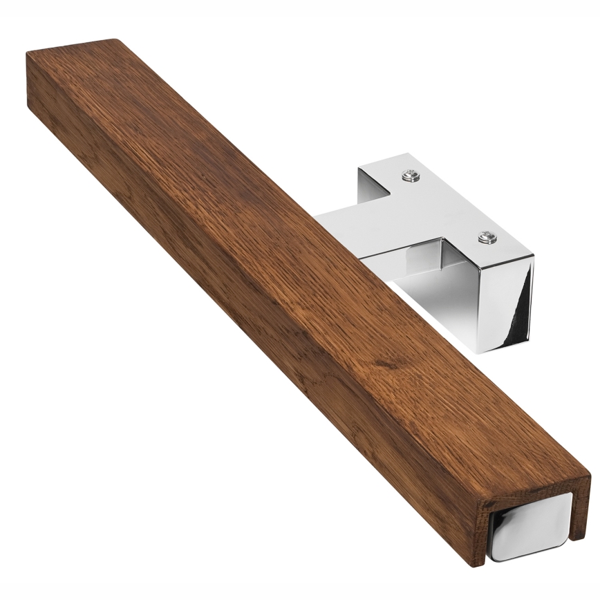 Brilagi - LED spejllampe til badeværelse WOODY MIRROR LED/8W/230V 40 cm IP44 eg kirsebær/skinnende krom