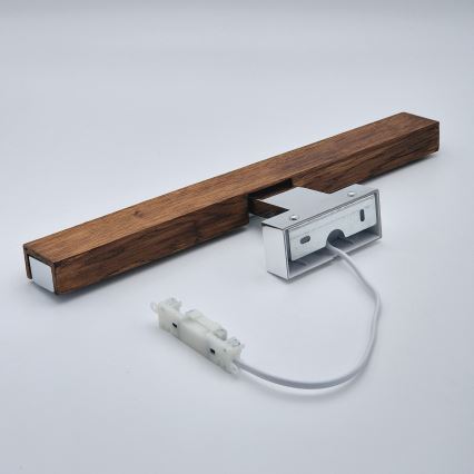 Brilagi - LED spejllampe til badeværelse WOODY MIRROR LED/8W/230V 40 cm IP44 eg kirsebær/skinnende krom