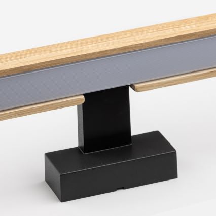 Brilagi - LED spejllampe til badeværelse WOODY MIRROR LED/8W/230V 40 cm IP44 eg/sort