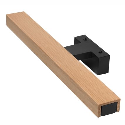 Brilagi - LED spejllampe til badeværelse WOODY MIRROR LED/8W/230V 40 cm IP44 eg/sort