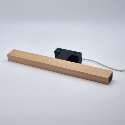 Brilagi - LED spejllampe til badeværelse WOODY MIRROR LED/8W/230V 40 cm IP44 eg/sort