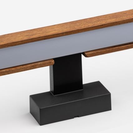 Brilagi - LED spejllampe til badeværelse WOODY MIRROR LED/8W/230V 40 cm IP44 eg kirsebær/sort