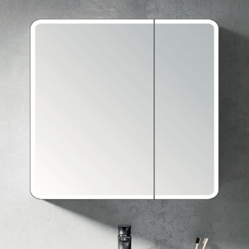 BRILAGI - LED-spejlskab med indbygget lys til badeværelset NOTO DOUBLE 78x70 cm