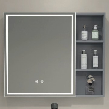 BRILAGI - LED-spejlskab til badeværelse med indbygget belysning AVOLA SINGLE 75x70 cm