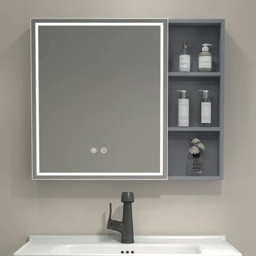 BRILAGI - LED-spejlskab til badeværelset med indbygget belysning NOTO SINGLE 60x65 cm