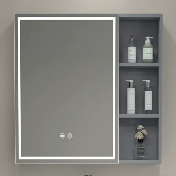 BRILAGI - LED-spejlskab til badeværelset med integreret belysning AVOLA SINGLE 55x70 cm