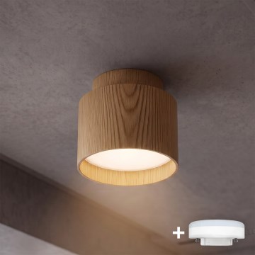 BRILAGI - LED-spot BACKLIT 1xGX53/15W/230V + LED/3W Ø 8 cm i egetrælook