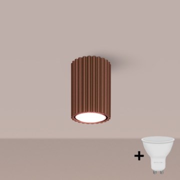 Brilagi - LED-spot CRESTO 1xGU10/10W/230V 10 cm brun