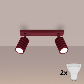 Brilagi - LED-spot CRESTO 2xGU10/10W/230V bordeaux