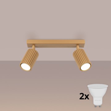 Brilagi - LED-spot CRESTO 2xGU10/10W/230V guld