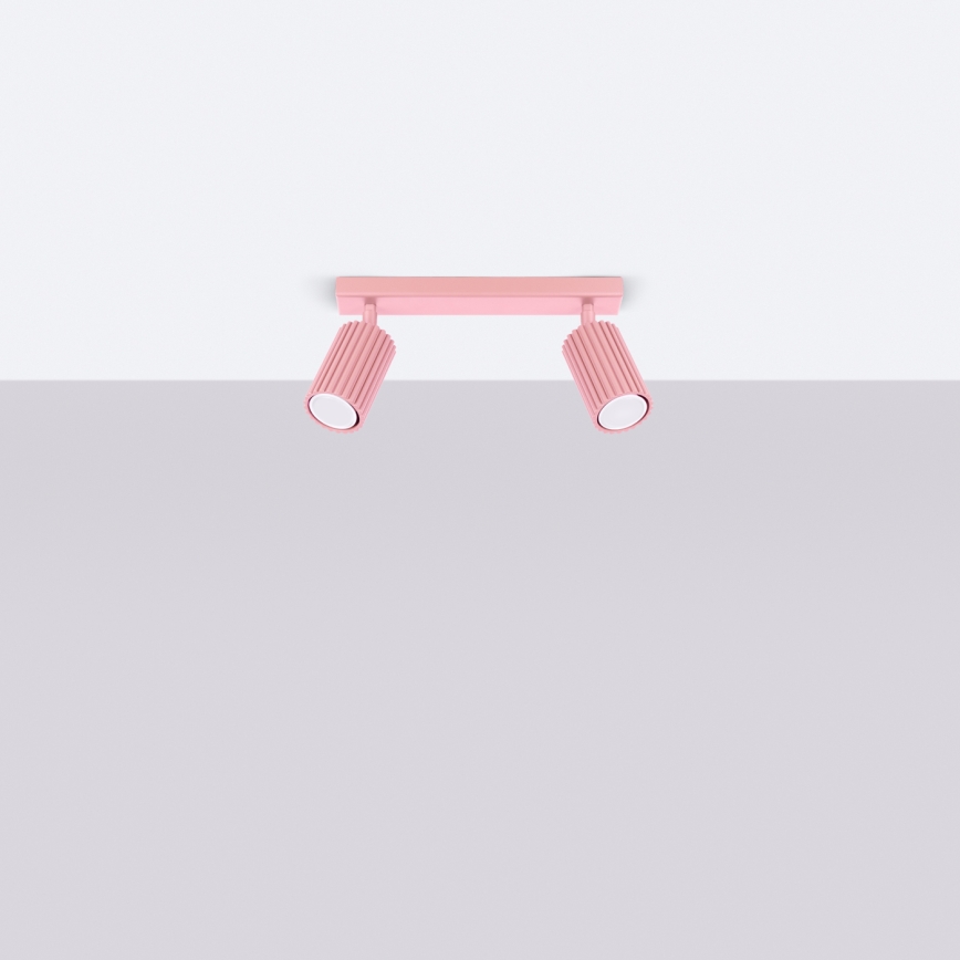 Brilagi - LED-spot CRESTO 2xGU10/10W/230V lyserød