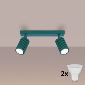 Brilagi - LED-spot CRESTO 2xGU10/10W/230V turkis